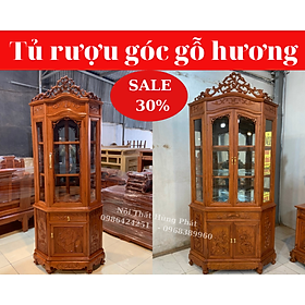 Mua Tủ Rượu Góc Gỗ Hương Cao Cấp