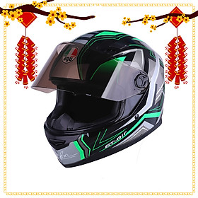 Mũ Bảo Hiểm Fullface AGU Tem Sọc 11 - Tặng Túi Đựng Thương Hiệu