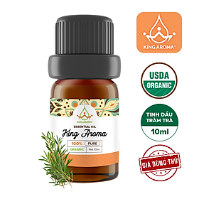 [ GIÁ DÙNG THỬ ] Tinh dầu thiên nhiên khử khuẩn, thơm phòng, đuổi muỗi KING AROMA - Tinh dầu Dưa Lưới/ Xoài/ Khóm/ Trà Trắng/ Hoa Trà/ Sả Chanh/ Bạc Hà/ Bưởi/ Hoa Hồng/ Lavender LOẠI 10ML