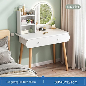 Mua Bàn trang điểm thiết kế hiện đại tích hợp đèn LED cảm ứng thông minh  chất liệu gỗ cao cấp  bền bỉ phong cách Bắc Âu