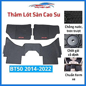 Lót sàn ô tô cao su Mazda BT-50, BT50 2014-2015-2016-2017-2018-2019-2020-2021-2022 không mùi chống trơn trượt