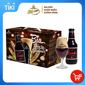 QUÀ TẾT ĐẲNG CẤP Thùng 10 Chai Bia Đen Thầy Tu Eibauer 6.7% 250ml Hương Vị