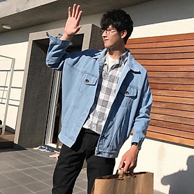 áo khoác jean nam trơn