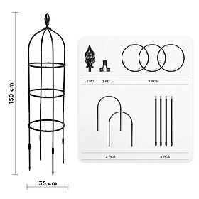 Khung hoa hồng leo MONROVIA, ống thép bọc nhựa, nhiều size phù hợp hoa giấy, cây cảnh