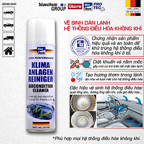 Dung dịch bluechem Vệ sinh dàn lạnh điều hòa (Klima Anlagel Reiniger - Air Condition Cleaner) 250ml