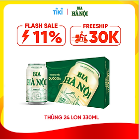 Bia Hà Nội Nhãn Xanh - Thùng 24 lon 330ml 