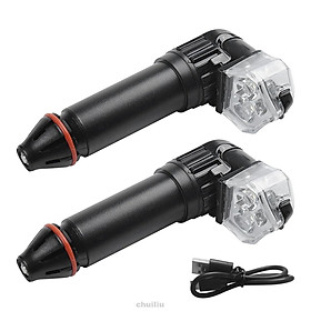 1 cặp đèn LED gắn tay lái xe đạp leo núi có thể sạc lại bằng cổng USB

