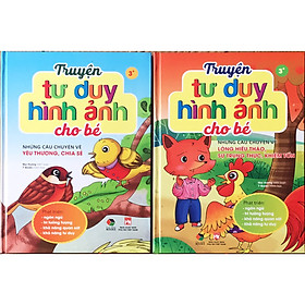 Hình ảnh Combo 2 cuốn truyện tư duy hình ảnh cho bé ( câu chuyện về yêu thương.... + lòng hiếu thảo.... )