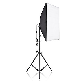 Studio Photography Softbox Kit with 1*50x70cm Softbox + 1*2M Metal Tripod Stand for Live Streaming Portrait Photo Video