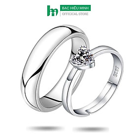 Nhẫn Đôi Bạc Nhẫn Cặp Bạc - Yêu Anh Nhé - BẠC HIỂU MINH NC634