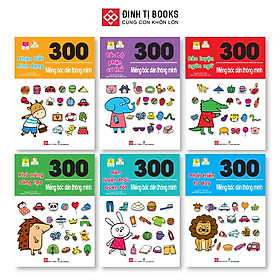 Sách - 300 Miếng Bóc Dán Thông Minh - Bộ 6 Chủ Đề - Cho Trẻ Từ 3 - 6 Tuổi - Đinh Tị Books