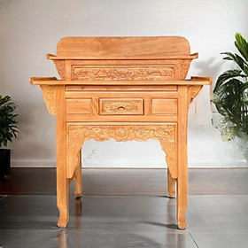 Mua Bàn thờ cúng gỗ gõ Bàn Thờ Gia Tiên 2 Tầng Gỗ Gõ Đỏ Cao Cấp Chạm Hoa Đẹp