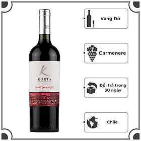 Rượu vang Korta Selected Vineyard Carmenere