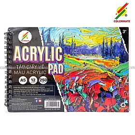 TẬP GIẤY VẼ ACRYLIC KHỔ A5