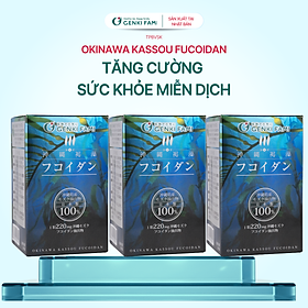 Combo 3 Hộp Fucoidan Okinawa Genki Fami Nhật Bản, Hỗ Trợ Phòng Ngừa Ung Bướu, Tăng Cường Đề Kháng, Miễn Dịch Hộp 150 Viên