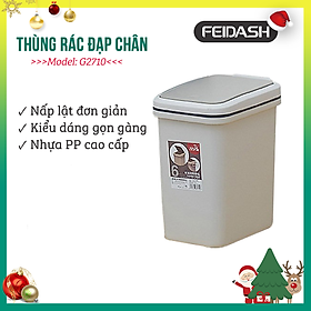 Thùng Rác Hộ Gia Đình , Thùng Rác Nhà Bếp Phòng Tắm Nhà Vệ Sinh Phòng Ngủ Có Thể Bấm Tay Đơn Giản Phong Cách Nhật Bản Nhãn Hiệu FEIDASH