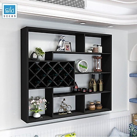 Mua Kệ Gỗ Để Rượu Treo Tường Chữ Nhật SIB Decor Chịu Lực Tốt Với Hơn 100 Chai  Kết Cấu Giấu Chân  Dễ Dàng Lắp Ráp