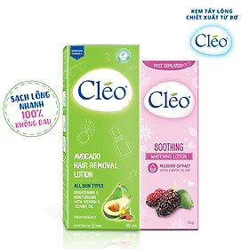 Bộ Đôi Cléo Tẩy Lông Tay Chân - Dưỡng Trắng Sáng Mờ Thâm