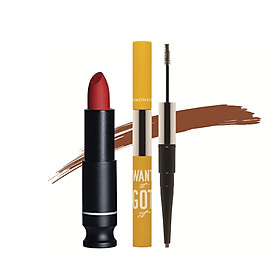 Combo Son lì dạng thỏi Matte Addict và Chì kẻ mày 2 đầu Want It Got It