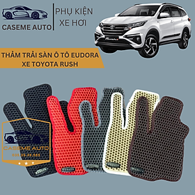 Thảm Trải Sàn, Lót Sàn Ô Tô Cao Su Eudora CloudFoam Thiết Kế Theo Xe Dành Cho Xe TOYOTA RUSH, Chống Nước, Không Mùi, Ngăn Bụi Bẩn, Dễ Vệ Sinh - Hàng Chính Hãng