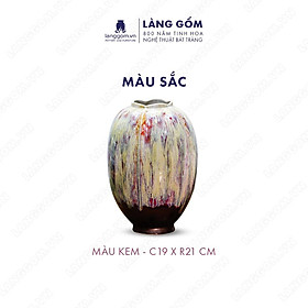 Mua Bình hoa  lọ hoa Gốm sứ Bát Tràng cao cấp Men chảy bí ngô vành miệng hoa làm quà tặng  trang trí - Làng Gốm Bát Tràng