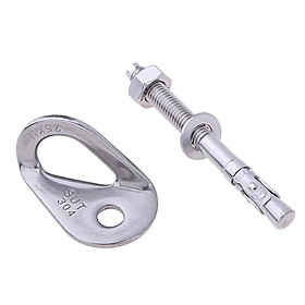 25KN Heavy Duty Rock Climbing Bolt Hanger Stainless Steel Anchor Carabiner