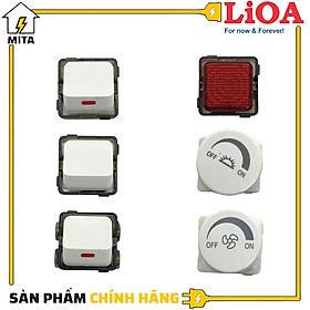 Mua Hạt Công Tắc Vuông LiOA - Hạt Công Tắc  Đèn Báo  Cầu Thang  Bình Nóng Lạnh  Chiết Áp