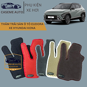 Thảm Trải Sàn, Lót Sàn Ô Tô Cao Su Eudora CloudFoam Thiết Kế Theo Xe Dành Cho Xe HYUNDAI KONA, Chống Nước, Không Mùi, Ngăn Bụi Bẩn, Dễ Vệ Sinh - Hàng Chính Hãng