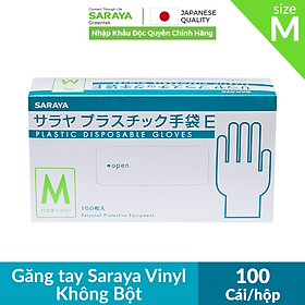 Mua Găng tay Vinyl không bột trong suốt  chế biến thực phẩm  phù hợp công việc nhẹ   Vinyl Loại Mỏng 4 gram  - 100 cái/hộp