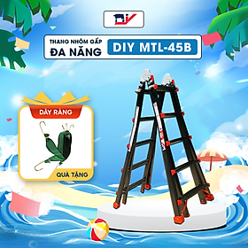 Thang nhôm gấp đa năng DIY MTL-45B chiều cao tối đa chữ I 5.12M, chữ A 2.46M ( đai đỏ )