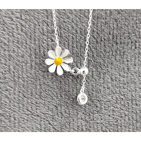 Dây chuyền bạc liền mặt hoa cúc  YN JEWELRY SL
