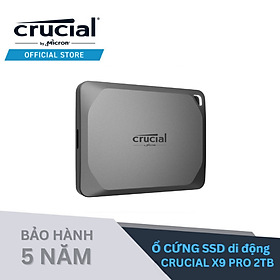 Ổ cứng SSD di động 2TB SSD Crucial X9 Pro USB 3.2 Gen-2 2x2 CT2000X9PROSSD9 - HÀNG CHÍNH HÃNG
