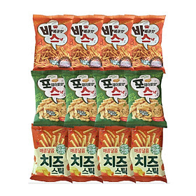 Combo 12 gói bim bim các loại H-FOOD x 100gram/gói