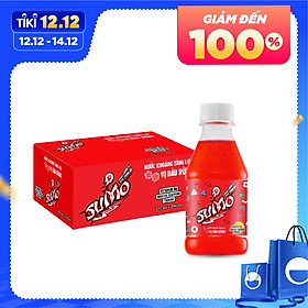 Thùng 24 chai Nước Khoáng Tăng Lực Sumo Vị Dâu Rừng 200ml