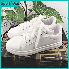 Giày thể thao sneaker nữ phong cách hàn quốc, màu trắng đế cao HMS-HC88