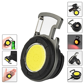 Mua Đèn Pin Móc Khoá Tròn YT-887 Siêu Sáng Ánh Sáng Trắng Đỏ Có Nam Châm