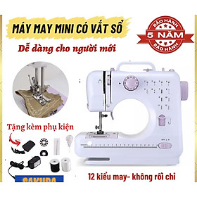 Mua Máy May Mini Gia Đình FHSM505 12 Kiểu May  Có Vắt Sổ
