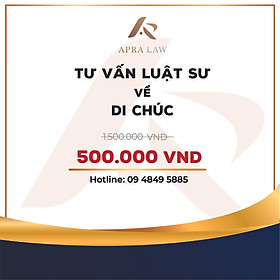 Hình ảnh VOUCHER - [TV004] - TƯ VẤN LUẬT SƯ VỀ DI CHÚC - Công ty Luật Apra