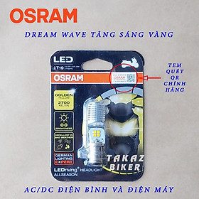 Hình ảnh Bóng đèn LED OSRAM T19 Dream, Wave , Airblade xe thái tăng sáng màu vàng phá sương Cường độ màu 2700k Kelvin