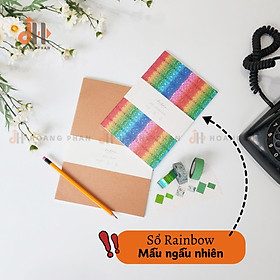 Combo Sổ Kraft Nhiệt Đới - Sổ Rainbow (Mẫu ngẫu nhiên) - Bút chì (Tặng kèm 3 cuộn washi tape)