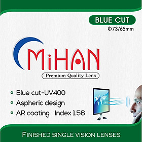 Tròng kính chống Ánh sáng xanh (Blue cut), chống chói, chống UV Hàn Quốc 1.56