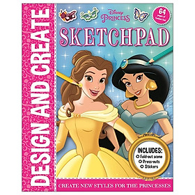 [Download Sách] Disney Princess Design And Create Sketchpad