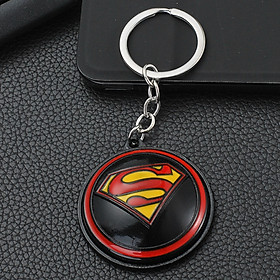 Móc khóa siêu anh hùng - khiên Super Man xoay được - Nhiều màu