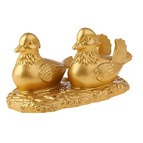 Hình ảnh sách Feng Shui Mandarin Ducks for Love and Romance Figurine Statue Decor Copper