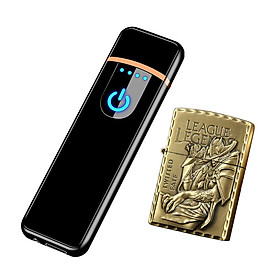 Mua Combo 1 Bật lửa điện cảm ứng xạc pin và 1 bật lửa xăng bằng đồng
