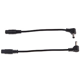 DC  .5mmx2.1mm Female To 5.5mmx2.5mm Male Adapter Cable 90 Degree