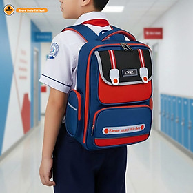 Balo học sinh cao cấp chống gù tiện lợi TNBags Smart Red TN.B 3110 – Chống nước, siêu nhẹ, ngăn rộng 180 độ cho bé đi học đi chơi!