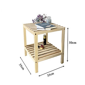 Kệ Gỗ Kê Đầu Giường Thiết Kế 2 Tầng Tự Lắp Ráp Kệ Đầu Giường Gỗ Thông Tự Nhiên Chất Cao Liệu Gỗ Cao Cấp Đẹp Mắt