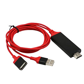 USB to HDMI Cable Adapter, Digital AV Adapter Lead HD Splitter Cable for iPhone Samsung iPad to Mirror on HDTV Projector - Plug and Play Cable