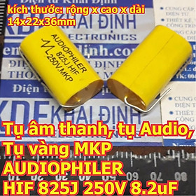 Mua 2 cái Tụ âm thanh  tụ Audio  Tụ vàng MKP AUDIOPHILER HIF 825J 250V 8.2uF kde5971